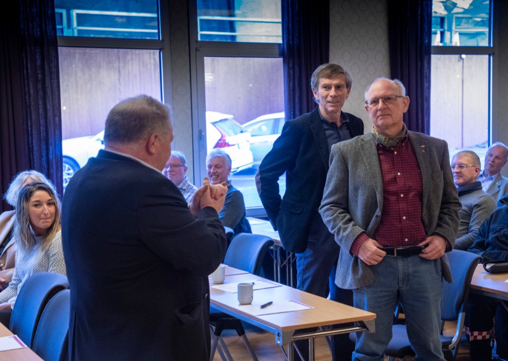 De to første brannsjefene jeg møtte i 1984 Finn Mørk Andersen og Guttorm Liebe.